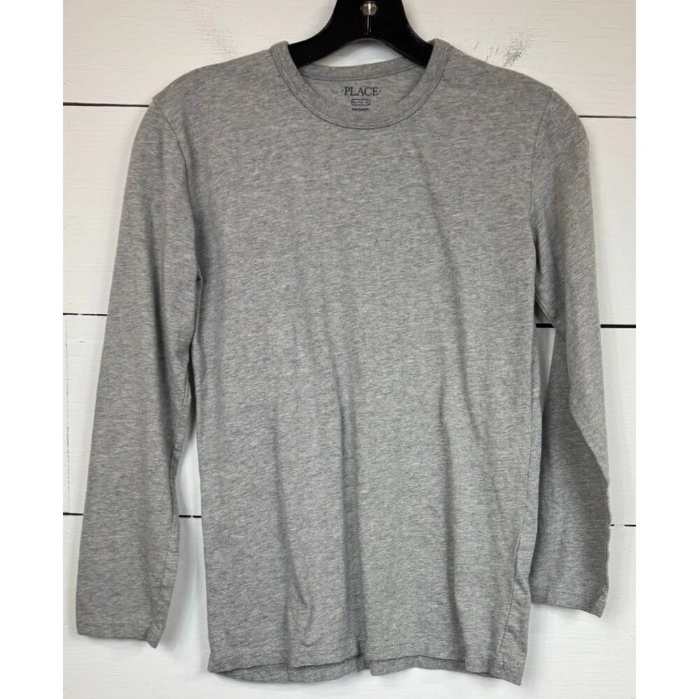 The Children's Place Gray Long Sleeve T-shirt Boy's Extra Large 14